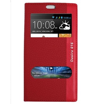 Magnum HTC Desire 616 Magnum Pencereli Kılıf Kırmızı MGSFGQSTUV2