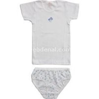 Aziz Bebe 079005 Bebek İkili İç Çamaşır Takımı Beyaz 18-24 Ay (86-92 Cm)