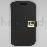 Samsung Galaxy S3 Mini i8190 Kılıf D Logolu Tokalı Kapaklı Siyah
