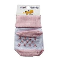 Mini Damla 4615 Kaymaz Taban Bebek Çorabı Pembe 33443655