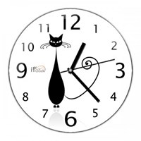 iF Clock Kedi Duvar Saati (W30)