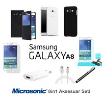 Microsonic Samsung Galaxy A8 Kılıf Aksesuar Seti 8in1