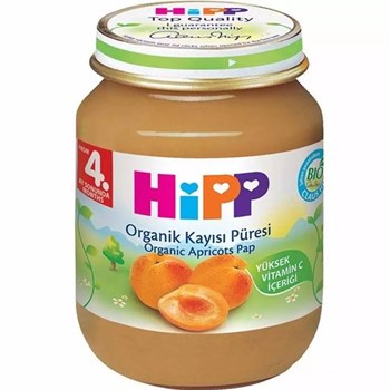 Hipp 4+ Ay 4x125 gr Organik Kayısı Püresi Kavanoz Maması