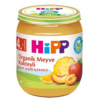 Hipp 4+ Ay 125 gr Organik Meyve Kokteyli Bebek Kavanoz Maması