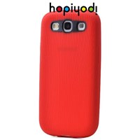 Samsung Galaxy S3 Kılıf Line Silikon Arka Kapak Kırmızı