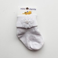 Mini Damla 41128 Kız Bebek Çorabı Beyaz 33443651