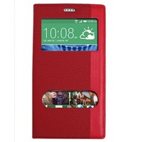 Magnum HTC One M8 Magnum Pencereli Kılıf Kırmızı MGSCFGJY679