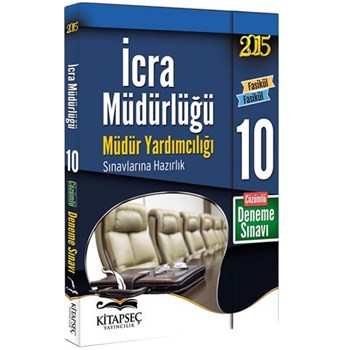 2015 İcra Müdürlüğü Müdür Yardımcılığı Sınavlarına Hazırlık Çözümlü 10 Deneme Sınavı Kitapseç Yayınları (ISBN: 9786051641874)