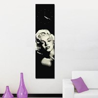 TT Tasarım Marilyn - Panoramik Kanvas Tablo Saat (100x25) TS2-15