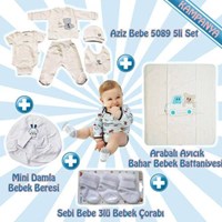 Yeni Doğan Erkek Bebek Seti Beyaz 33442212