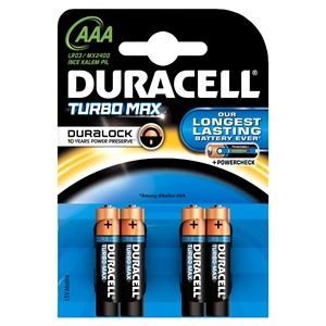 Duracell Alkalin (AAA) Turbo İnce Pil 4 Adet