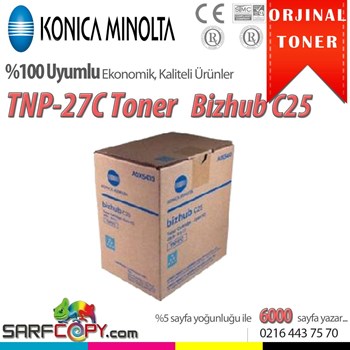 Minolta Tnp-27C Mavi Orjinal Toner