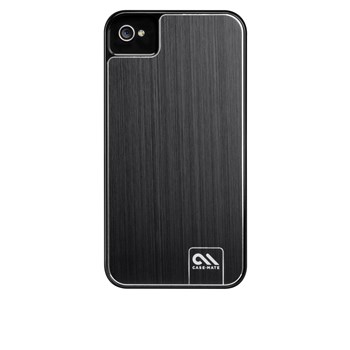 Case Mate Brushed Aluminyum Siyah iPhone 4/4S Telefon Kılıfı