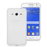 Microsonic Transparent Soft Samsung Galaxy Core 2 Kılıf Beyaz