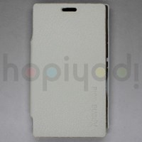 Sony Xperia Sola MT27i Kılıf Flip Cover Beyaz