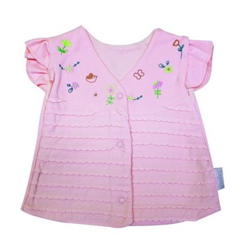 Babyball 97901 Çiçekli Kız Bebek Yeleği Pembe 0-3 Ay (56-62 Cm) 31637950