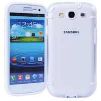 Microsonic Hybrid Transparant Kılıf - Samsung Galaxy S3 I9300 Beyaz