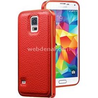 Derili Metal Delüx Samsung Galaxy S5 Kılıf Kırmızı