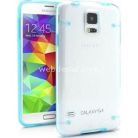 Hybrid Transparant Samsung Galaxy S5 Kılıf Mavi