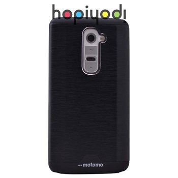 LG G2 Kılıf Motomo Hard Case Arka Kapak Siyah