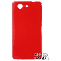 Sony Xperia Z3 Compact Mini Kılıf Süper Silikon Kapak Kırmızı