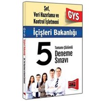GYS İçişleri Bakanlığı Şef Veri Hizmetleri ve Kontrol İşletmeni Tamamı Çözümlü 5 Deneme Sınavı Yargı Yayınları 2015 (ISBN: 9786051574271)