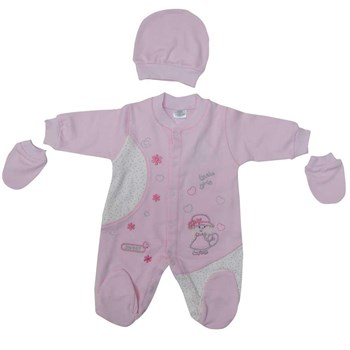 Kardeşler 5036 Kız Bebek Tulumu Pembe 3-6 Ay (62-68 Cm) 33445881