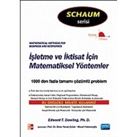 İşletme ve İktisat İçin Matematiksel Yöntemler - Edward T. Dowling (ISBN: 3990000025701)