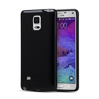 Microsonic Glossy Soft Samsung Galaxy Note 4 Kılıf Siyah