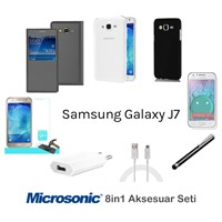 Microsonic Samsung Galaxy J7 Kılıf Aksesuar Seti 8in1