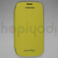 Samsung Galaxy S3 i9300 Kılıf Flip Cover Sarı