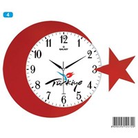 Galaxy Duvar Saati Ay Yıldız Türkiye Logolu 21255285