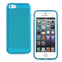 Soft TPU iPhone 5S Slikon Mavi Kılıf MGSJWYCGMNS