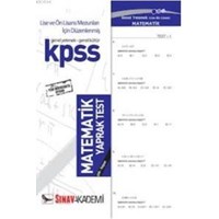 KPSS Lise ve Ön Lisans Matematik Yaprak Test (ISBN: 9786054374830)
