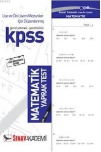 KPSS Lise ve Ön Lisans Matematik Yaprak Test (ISBN: 9786054374830)