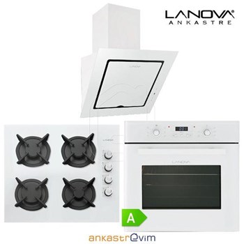 Lanova Beyaz Ankastre Set (Amore 60 White + G16400-216 + LNV 306 DW)