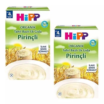 Hipp 4+ Ay 2x200 gr Organik Pirinçli Tahıl Bazlı Ek Gıda