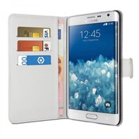 Microsonic Cüzdanlı Deri Samsung Galaxy Note Edge Kılıf Beyaz