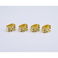 Goldmaster Ahd-1663 - Altın Kurdelalı 4Lü Peçete Halkası 5Cm 25240286