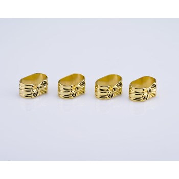 Goldmaster Ahd-1663 - Altın Kurdelalı 4Lü Peçete Halkası 5Cm 25240286