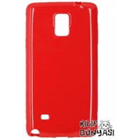 Samsung Galaxy Note 4 Silikon Kılıf Kapak Kırmızı