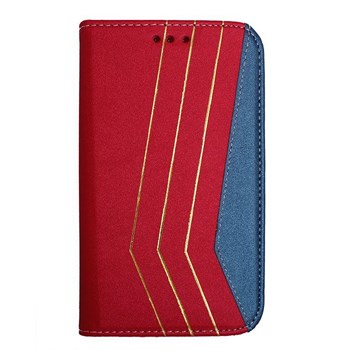 Color Case Galaxy S4 Gizli Mıknatıslı Kılıf Kırmızı MGSDEFKSUW3