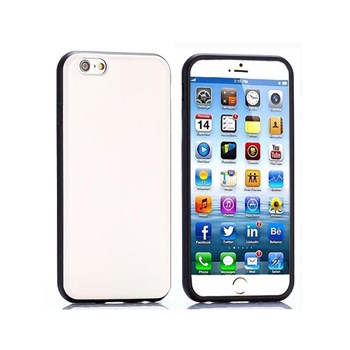 Cesim Leatherette Silikon iPhone 6 Kılıf Beyaz