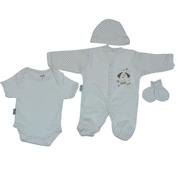 Babyjem 410215 Prematüre 4lü Set Krem-Kahverengi 00 Ay (Prematüre) 33442228