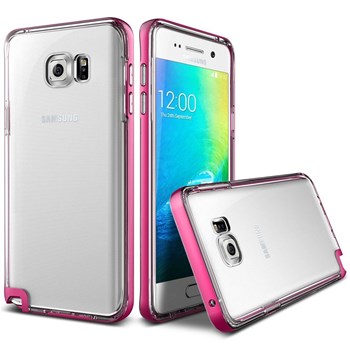 Verus Samsung Galaxy Note 5 Crystal Bumper Series Kılıf - Renk : Hot Pink