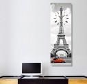 Tictac Design Panoramik Tablo & Saat - Eyfel Kırmızı * Dikey