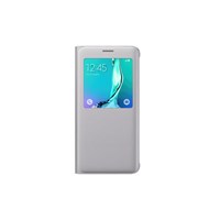 Samsung Galaxy S6 Edge Plus Gümüş Deri S-Vıew Cover
