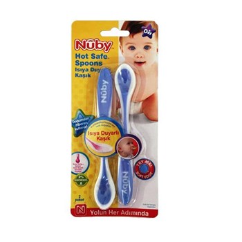 Nuby 5277 Yumuşak Kenarlı Isıya Duyarlı Kaşık Mavi 31639405