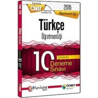 ÖABT Türkçe Öğretmenliği Çözümlü 10 Deneme Sınavı Öabt Okulu Yayınları 2016 (ISBN: 9786051642758)
