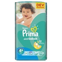 Prima Bebek Bezi Aktif Bebek 4+ Beden Maxi Plus Dev Ekonomi Paketi 58 Adet